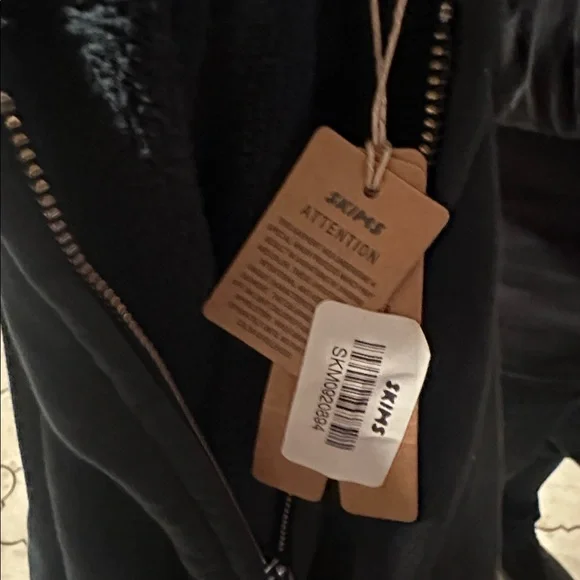 SKIMS vintage fleece oversized zip up hoodie CYPRESS, brand new with tags, Large - Picture 5 of 8